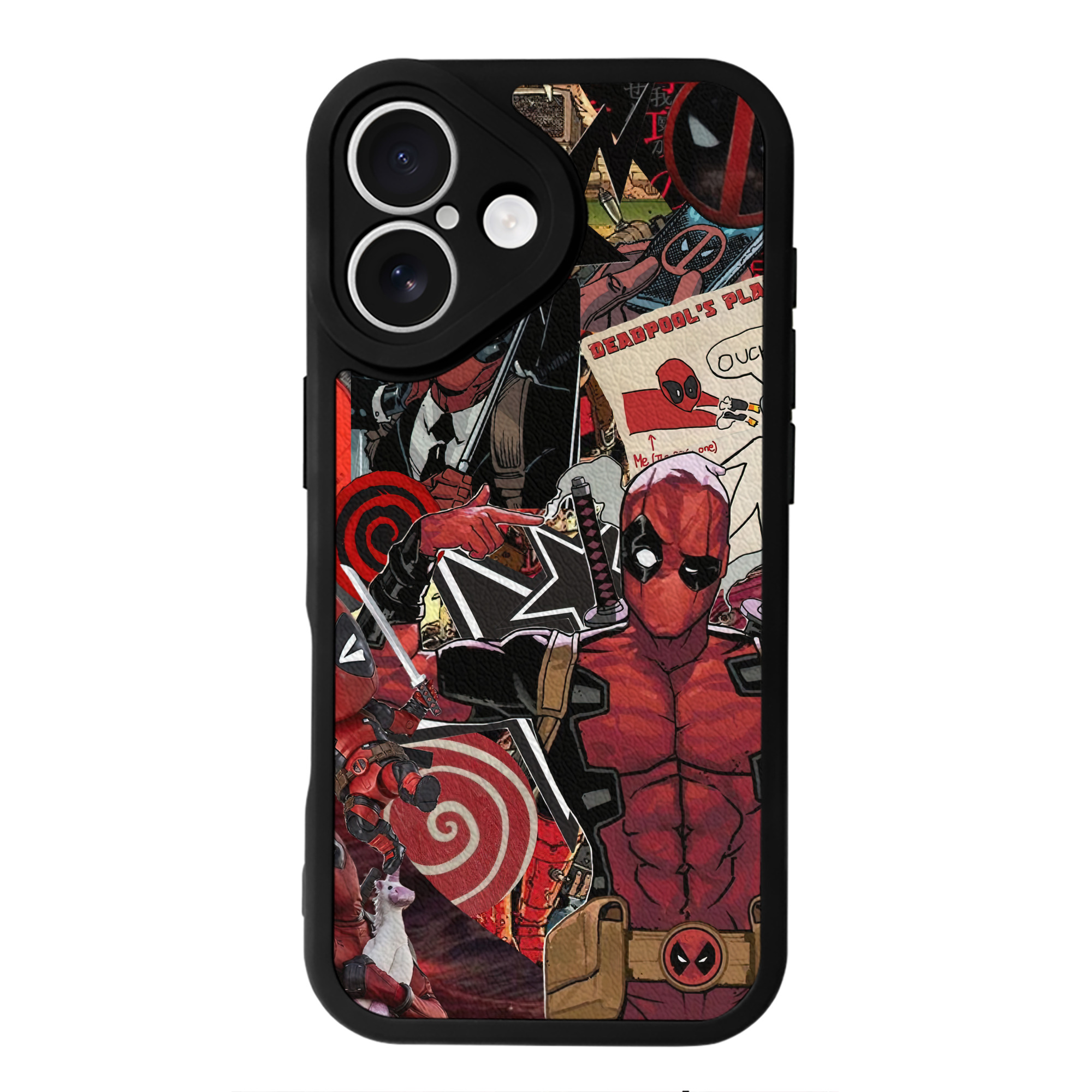 （画像用） Deadpool デッドプール 【iPhone 16シリーズ対応】シリコンスマホケース（レザー調） 材質：シリコン